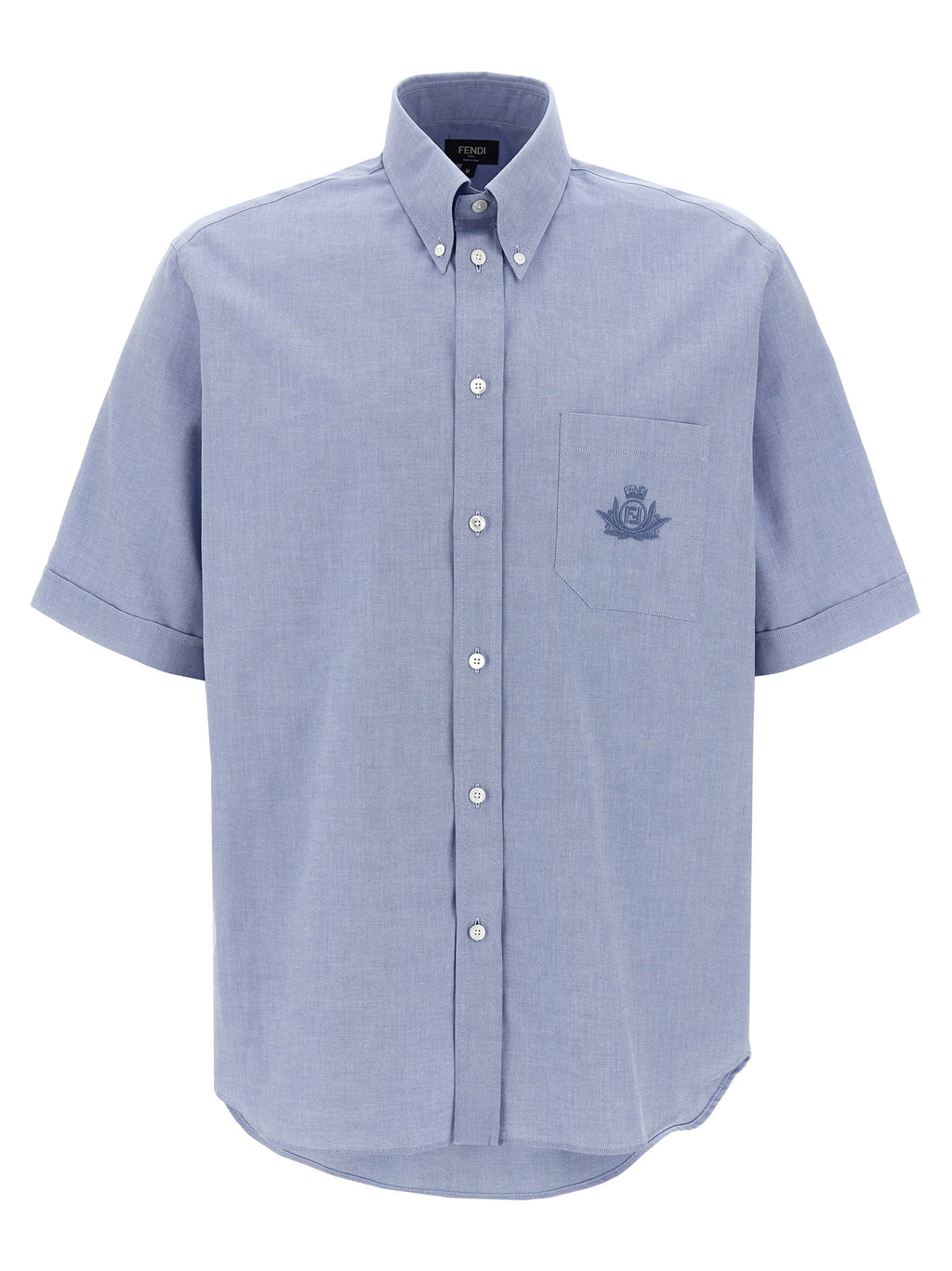 Fendi Blue Cotton Blouse