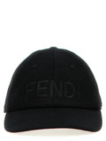 Fendi Black Cotton Cap (Baseball Hat)