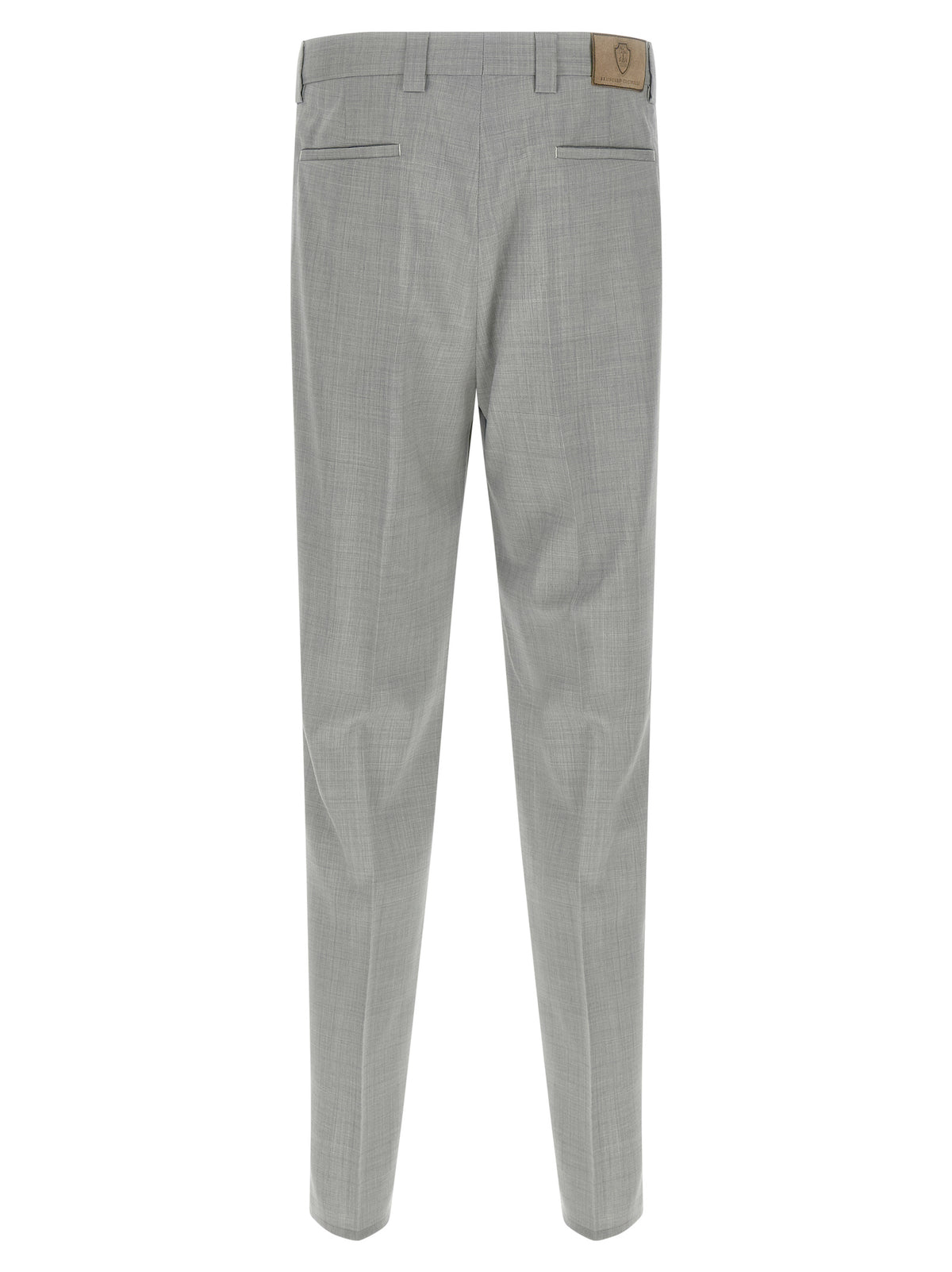 Brunello Cucinelli Gray Virgin Wool Dress Pants