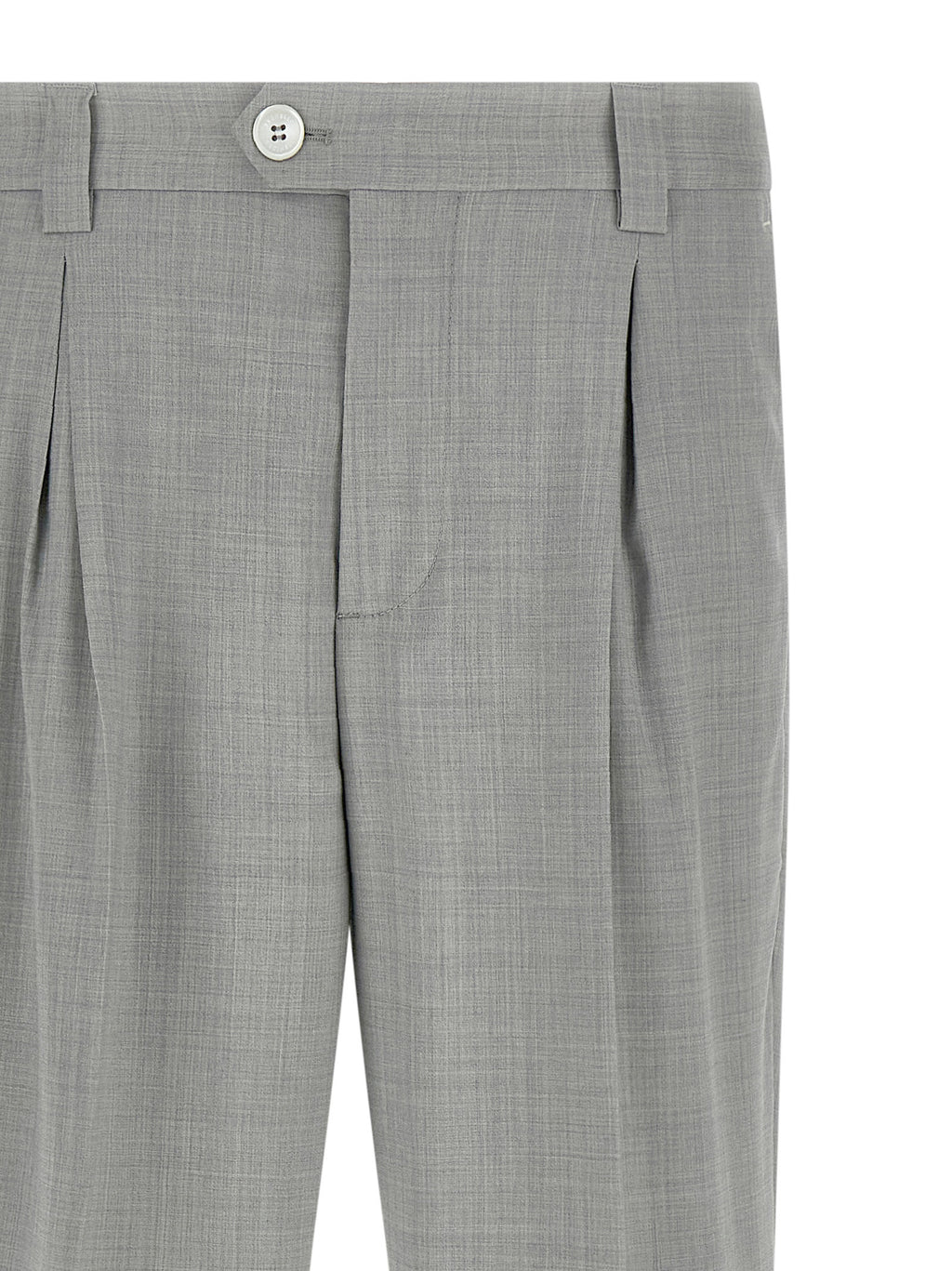 Brunello Cucinelli Gray Virgin Wool Dress Pants