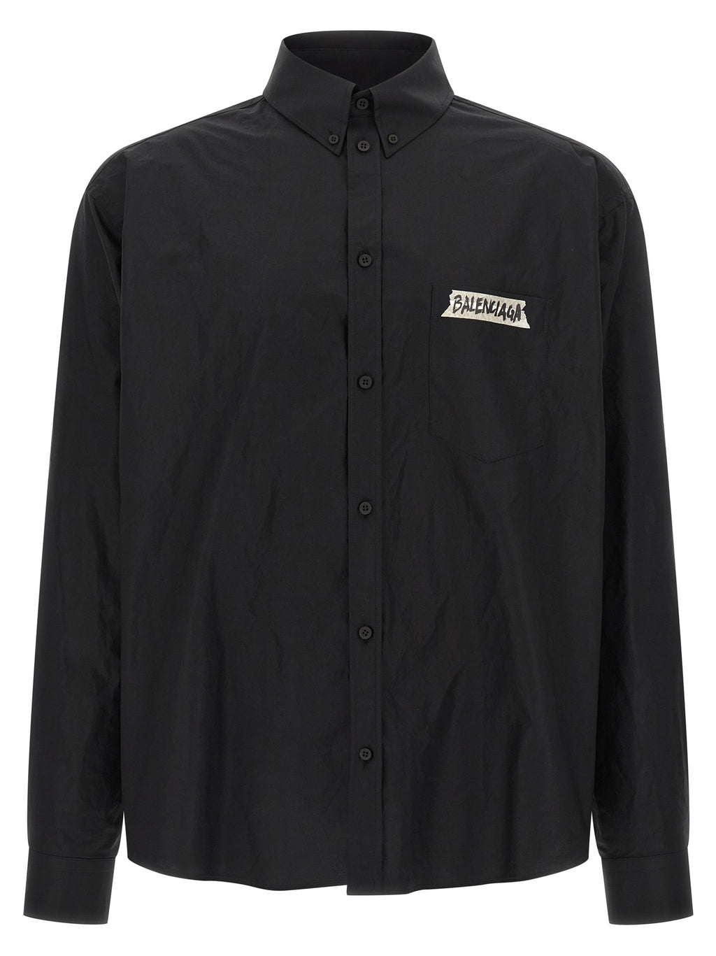 Balenciaga Black Cotton Blouse