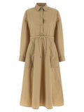 Moncler Beige Polyester Long Dress