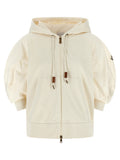 Moncler White Cotton Hoodie