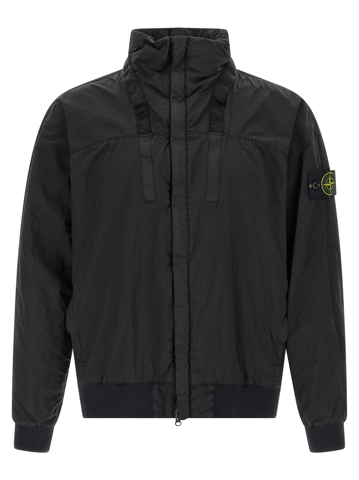 Stone Island Black Polyamide Bomber