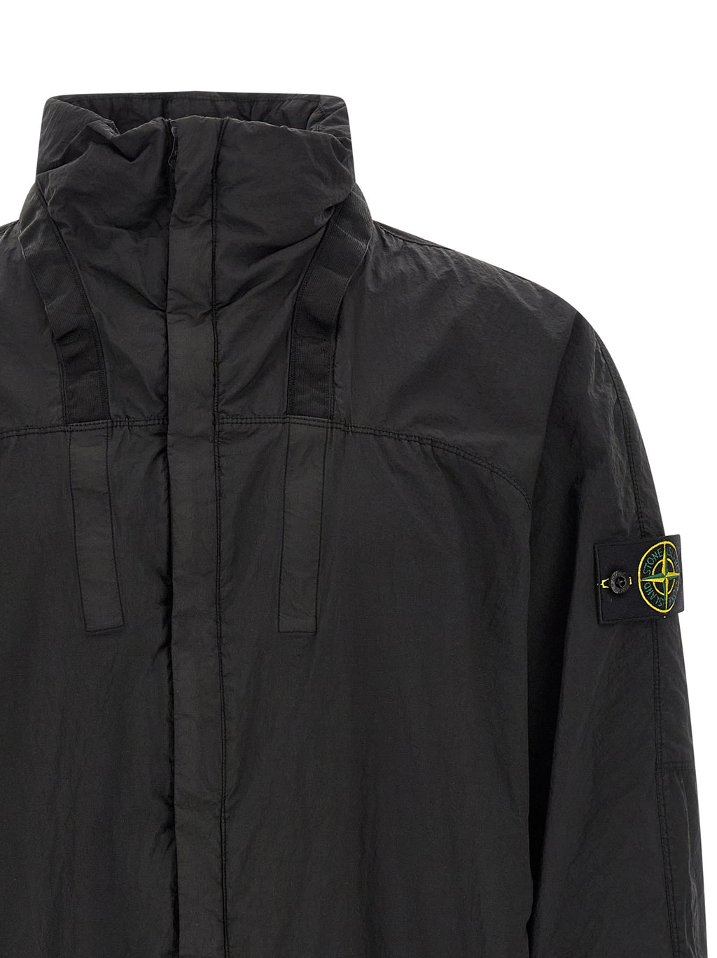Stone Island Black Polyamide Bomber