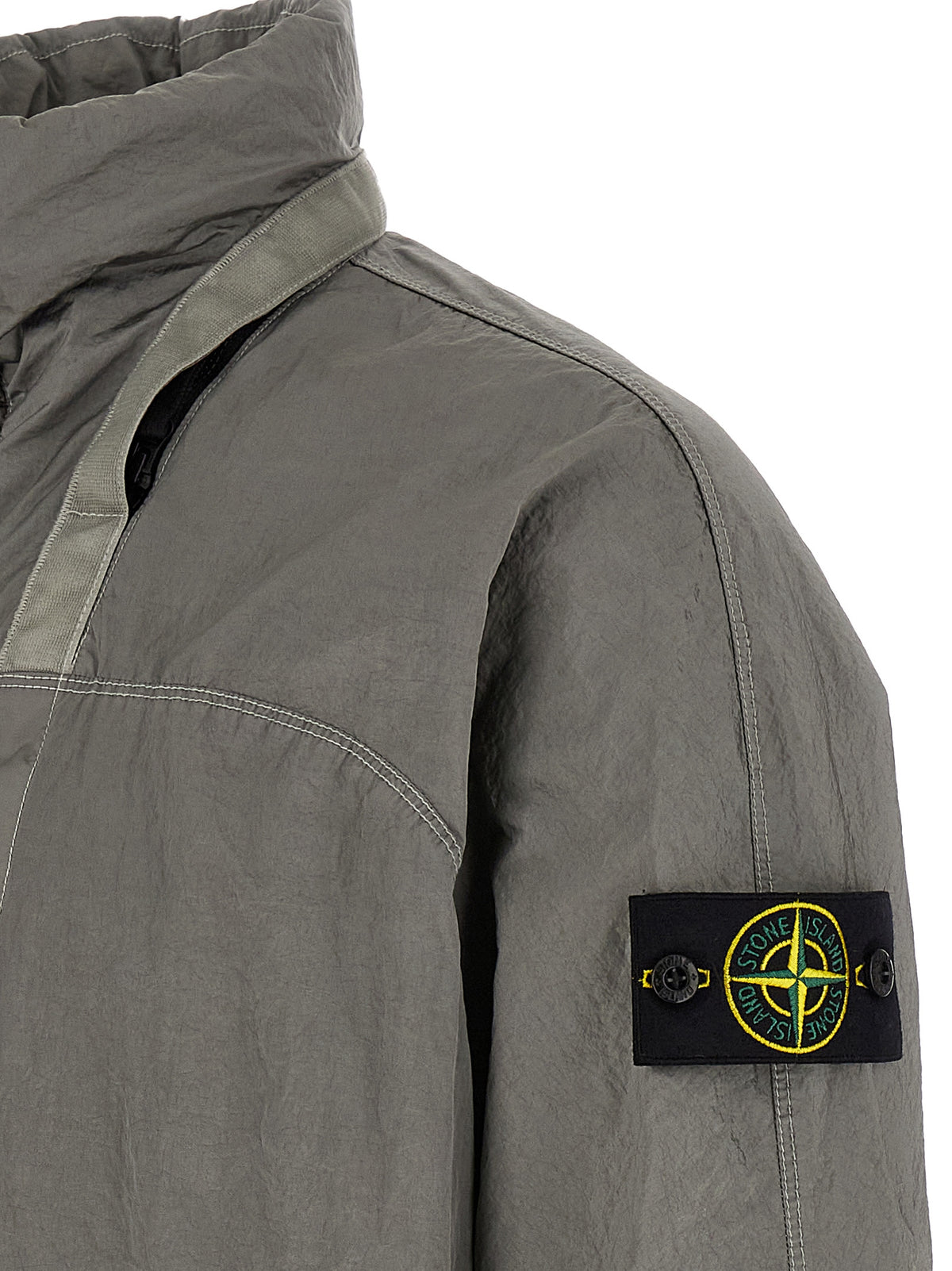 Stone Island Gray Polyamide Bomber