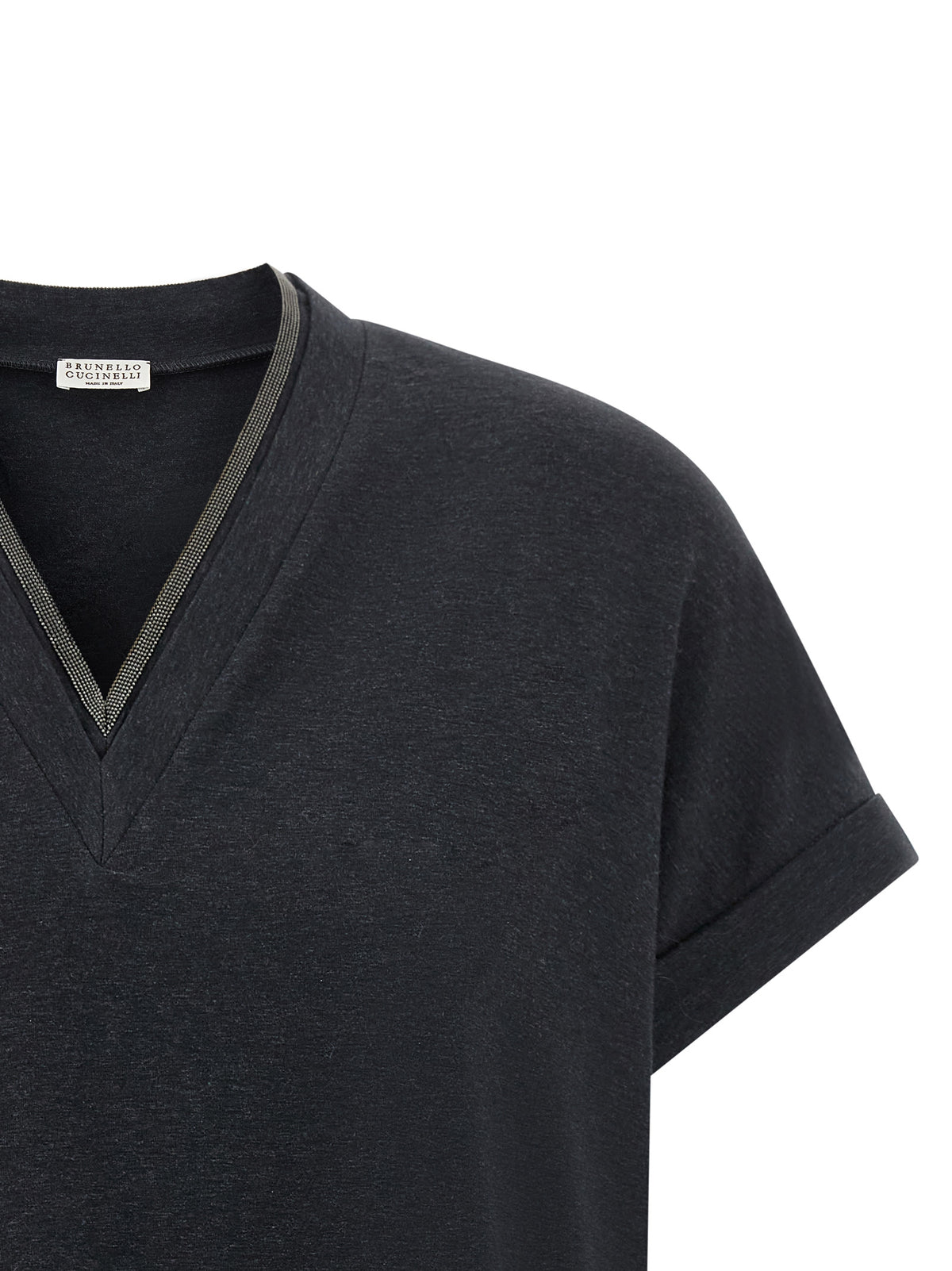 Brunello Cucinelli Gray Cotton T-Shirt