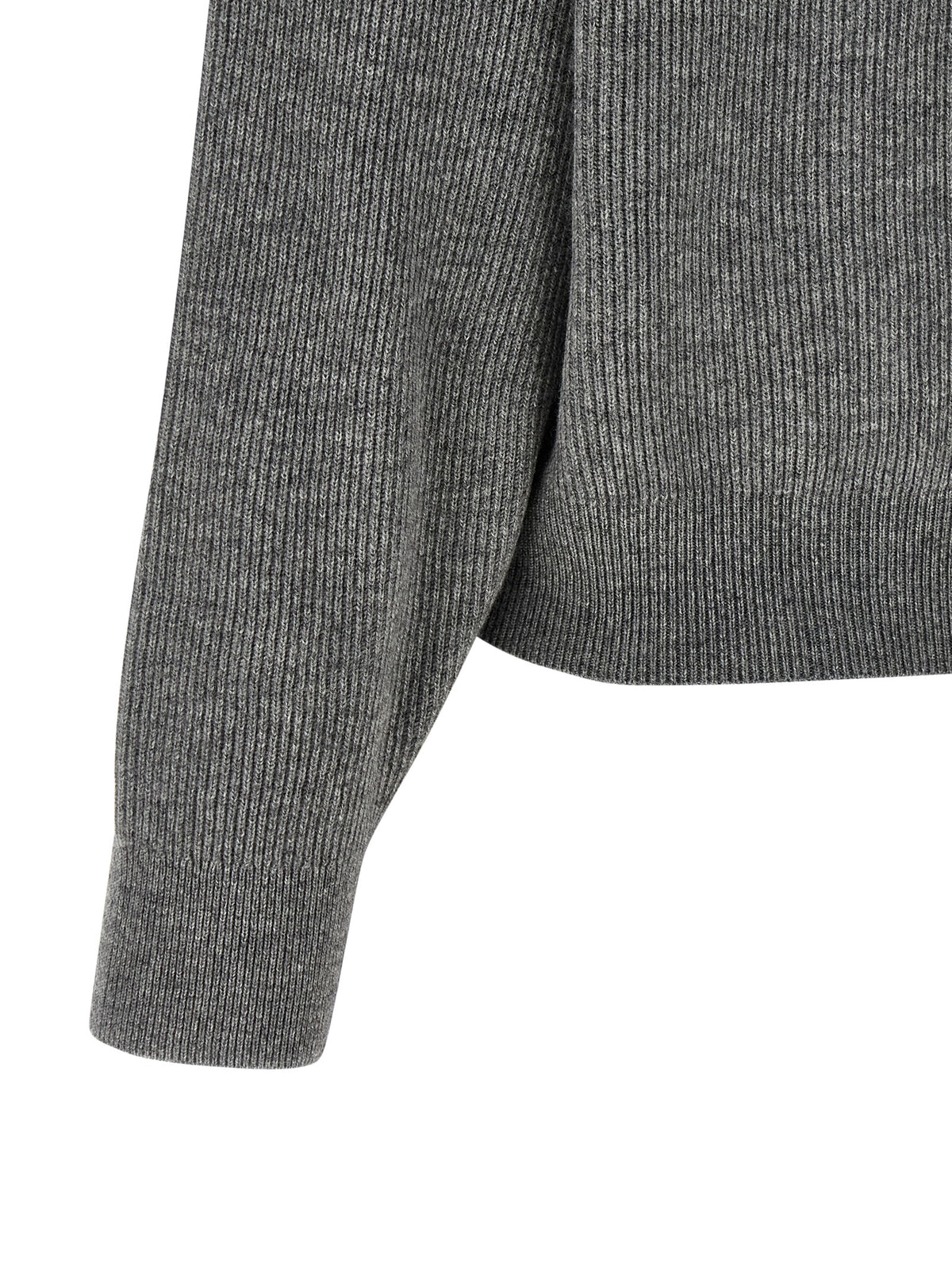Brunello Cucinelli Gray Virgin Wool Cardigan