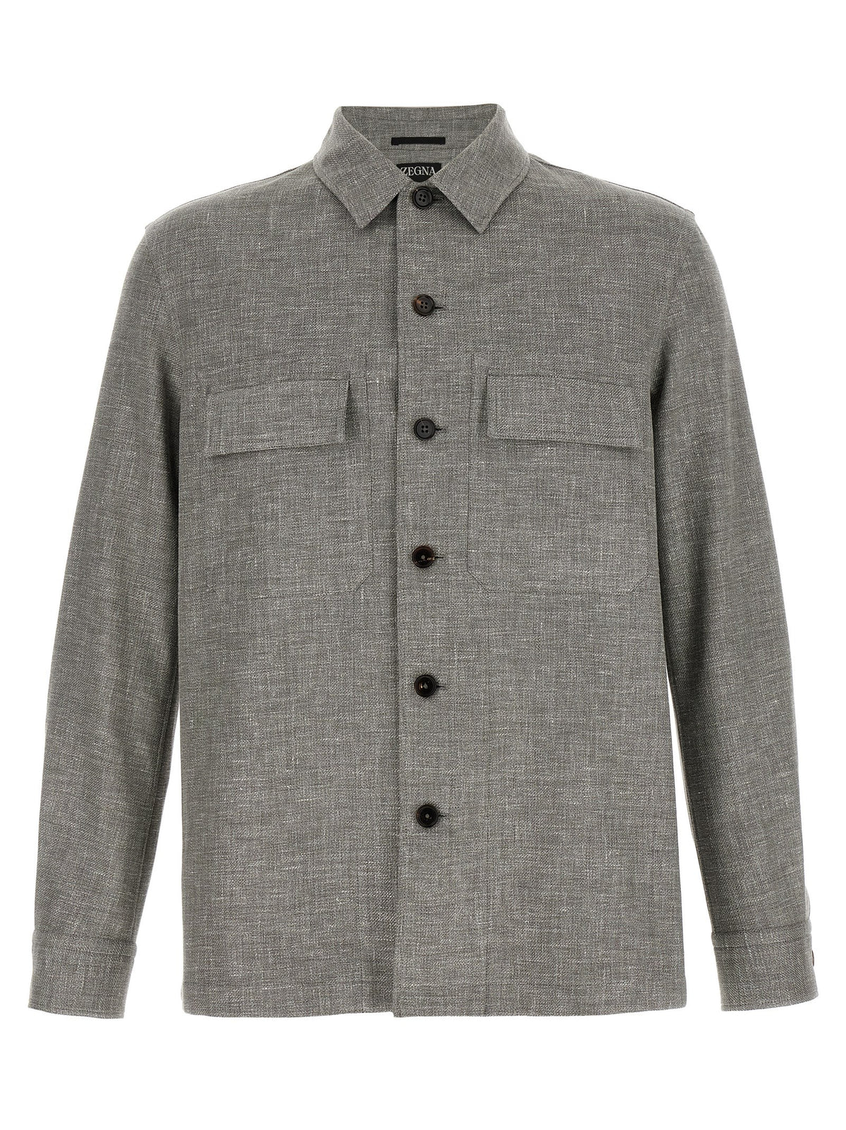 ZEGNA Beige Linen Blouse