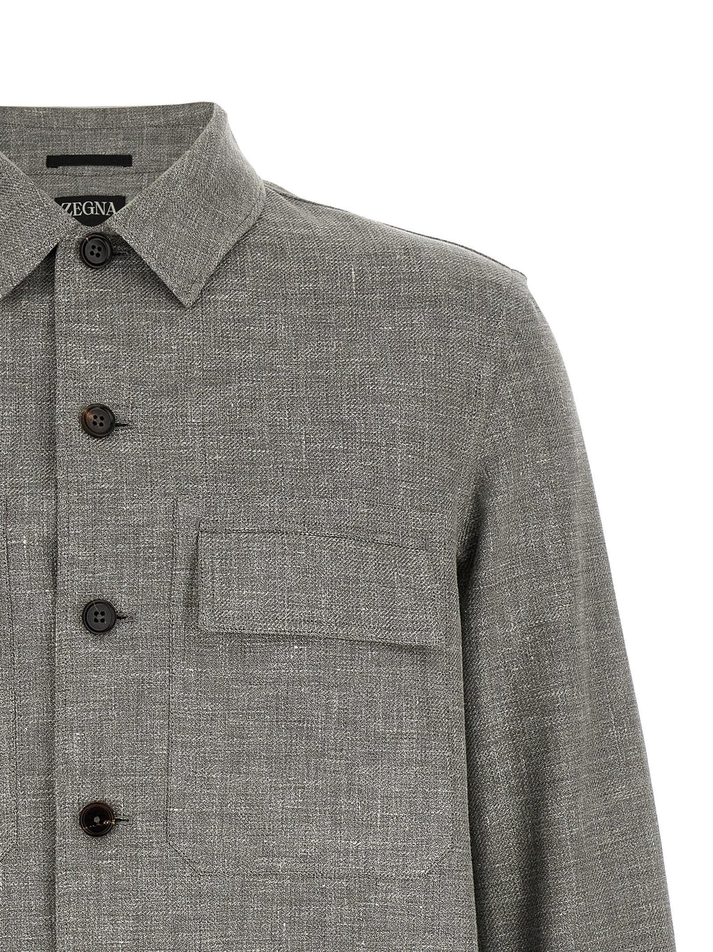 ZEGNA Beige Linen Blouse