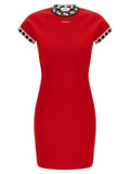 Versace Red Cotton Short Dress