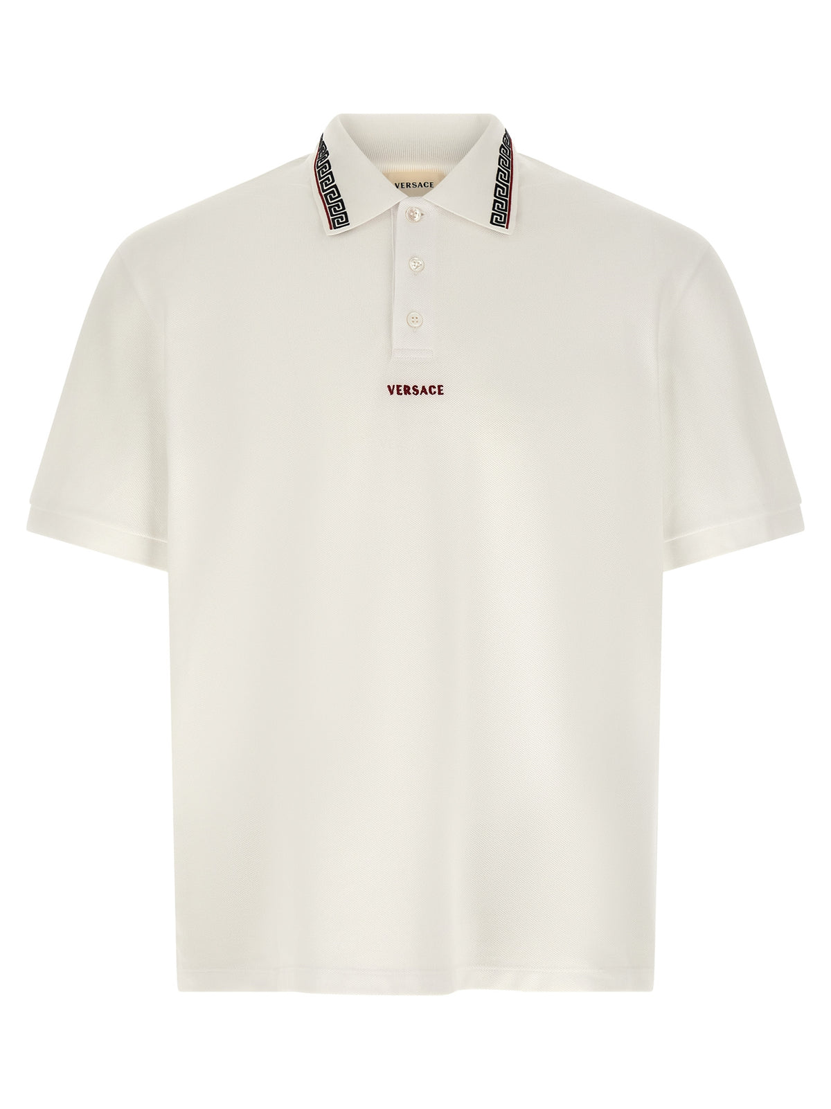 Versace White Cotton Polo Shirt