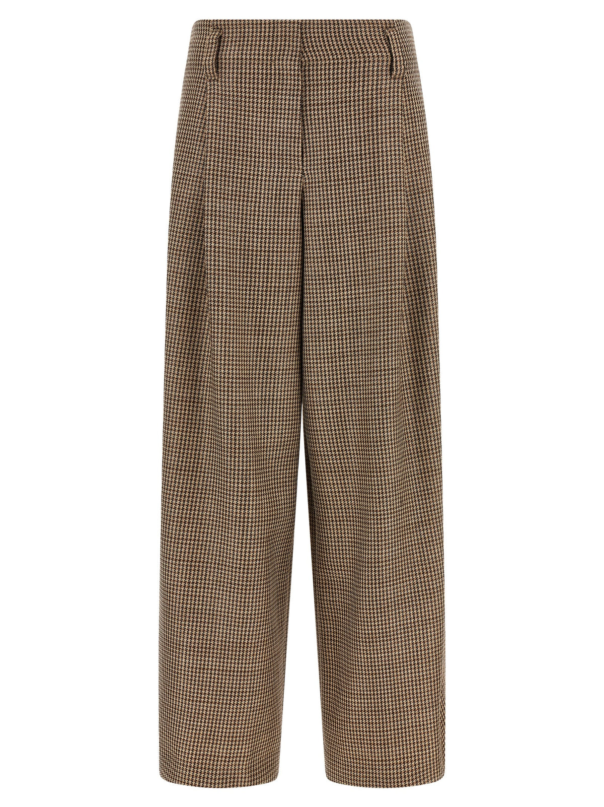 Brunello Cucinelli Brown Virgin Wool Flared Pants