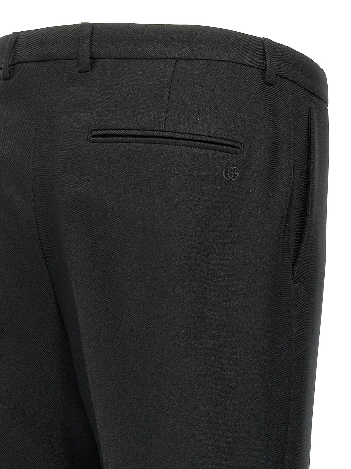 Gucci Black Polyester Casual Pants