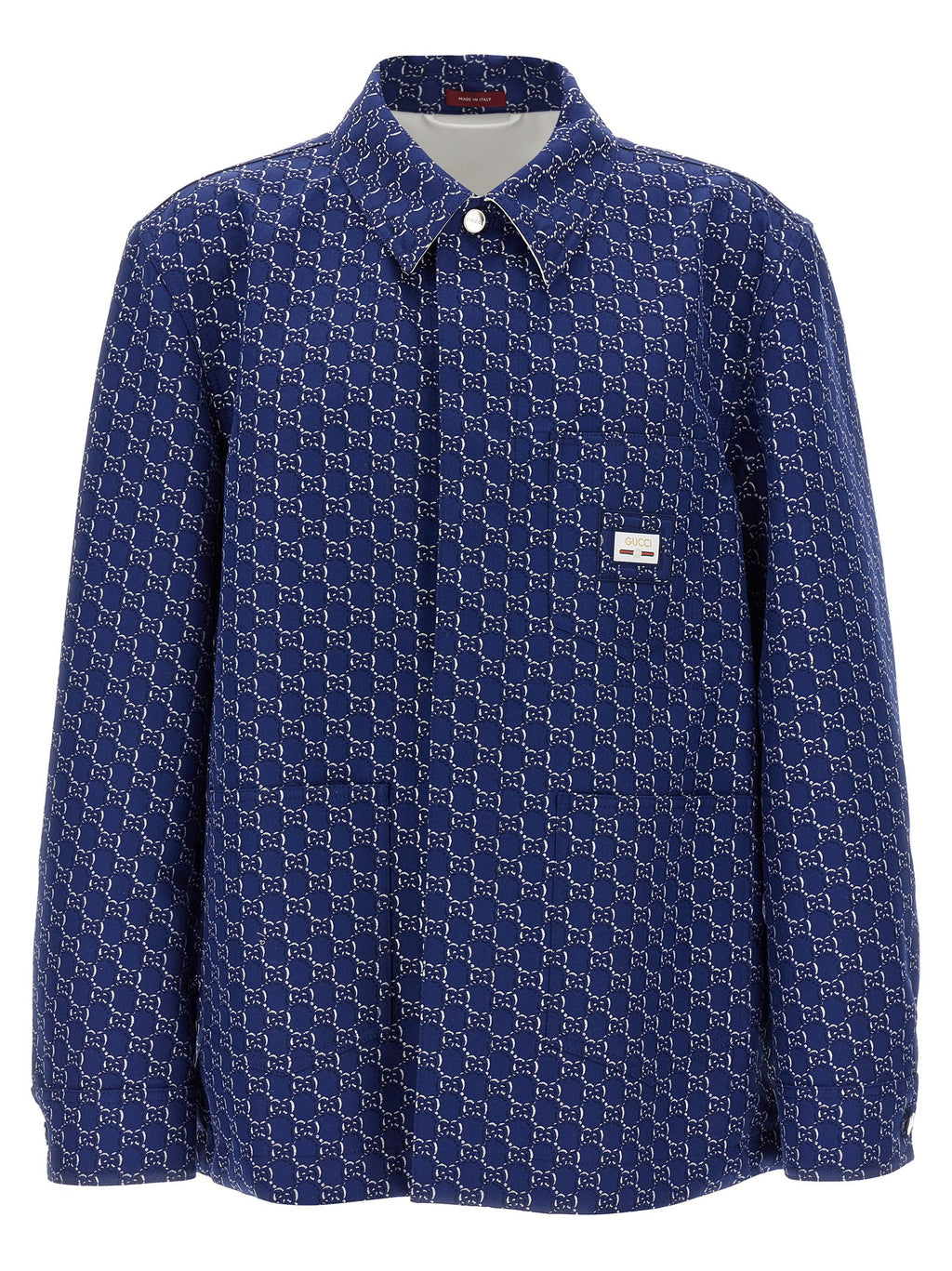 Gucci Blue Cotton Biker Jacket