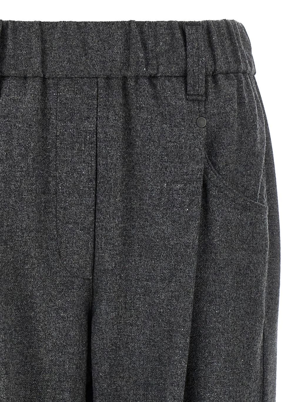Brunello Cucinelli Gray Virgin Wool Casual Pants
