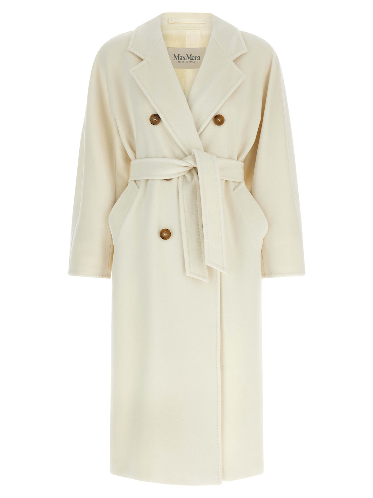 Max Mara White Virgin Wool Coat