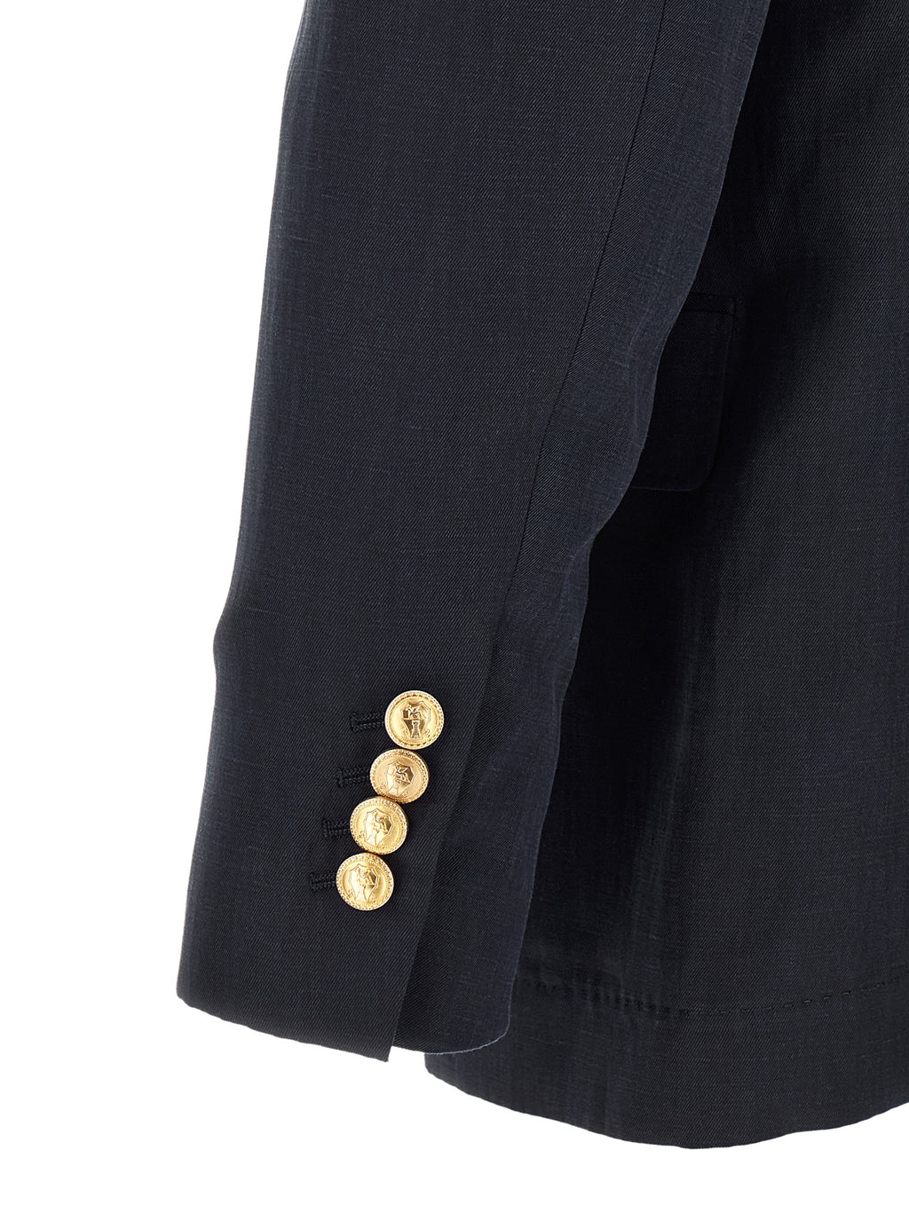 Brunello Cucinelli Blue Silk Blazer