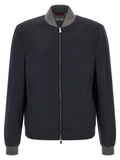 Brunello Cucinelli Blue Cashmere Bomber