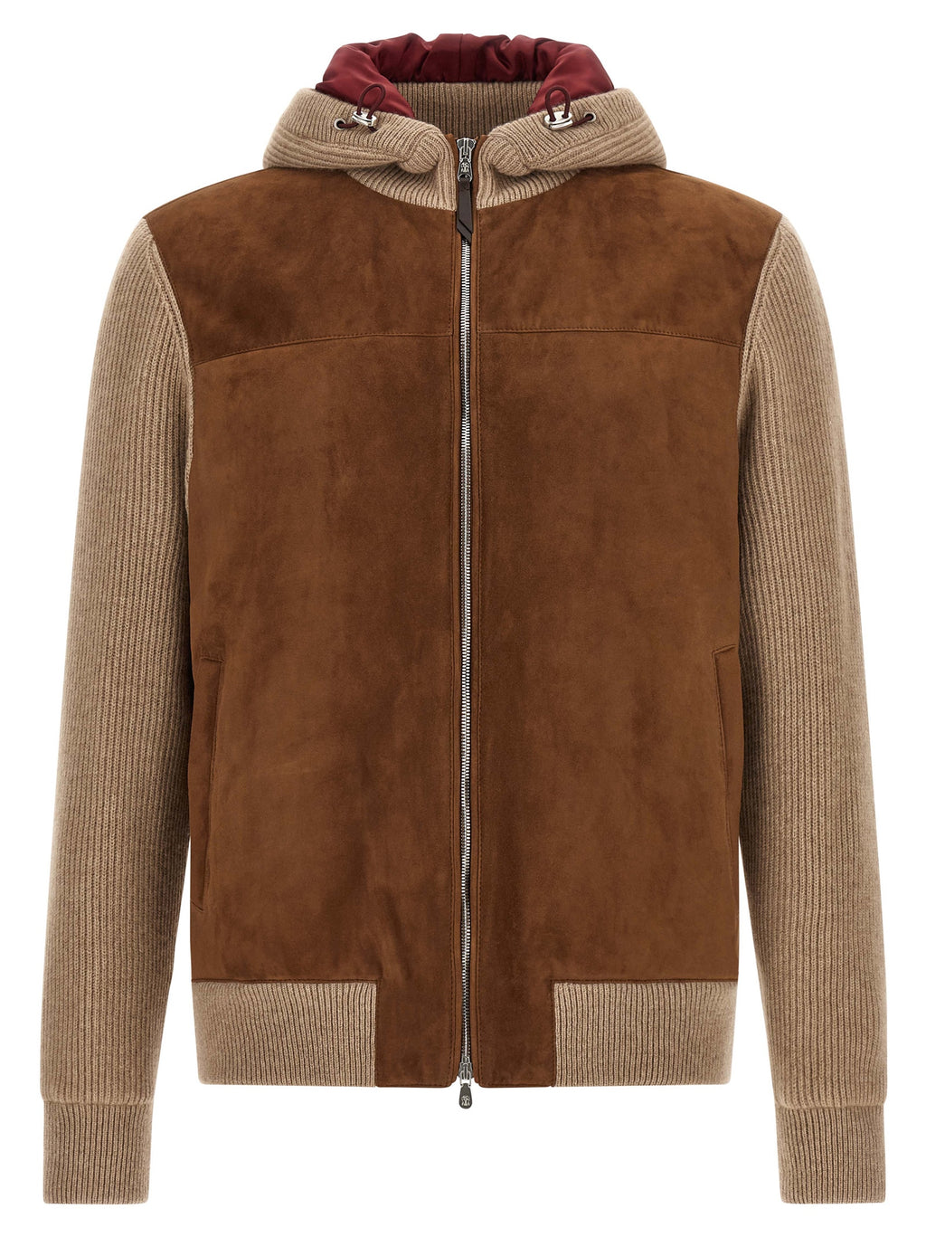 Brunello Cucinelli Brown Lamb Leather Bomber