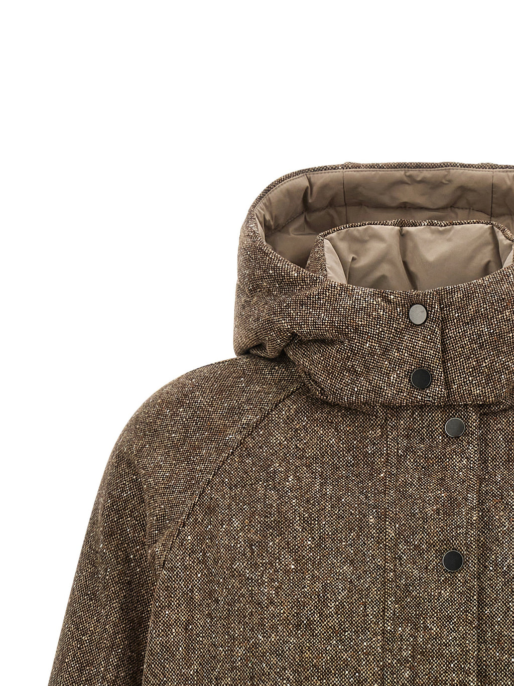 Brunello Cucinelli Brown Virgin Wool Full-Length Jacket