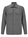 Brunello Cucinelli Gray Virgin Wool Blouse