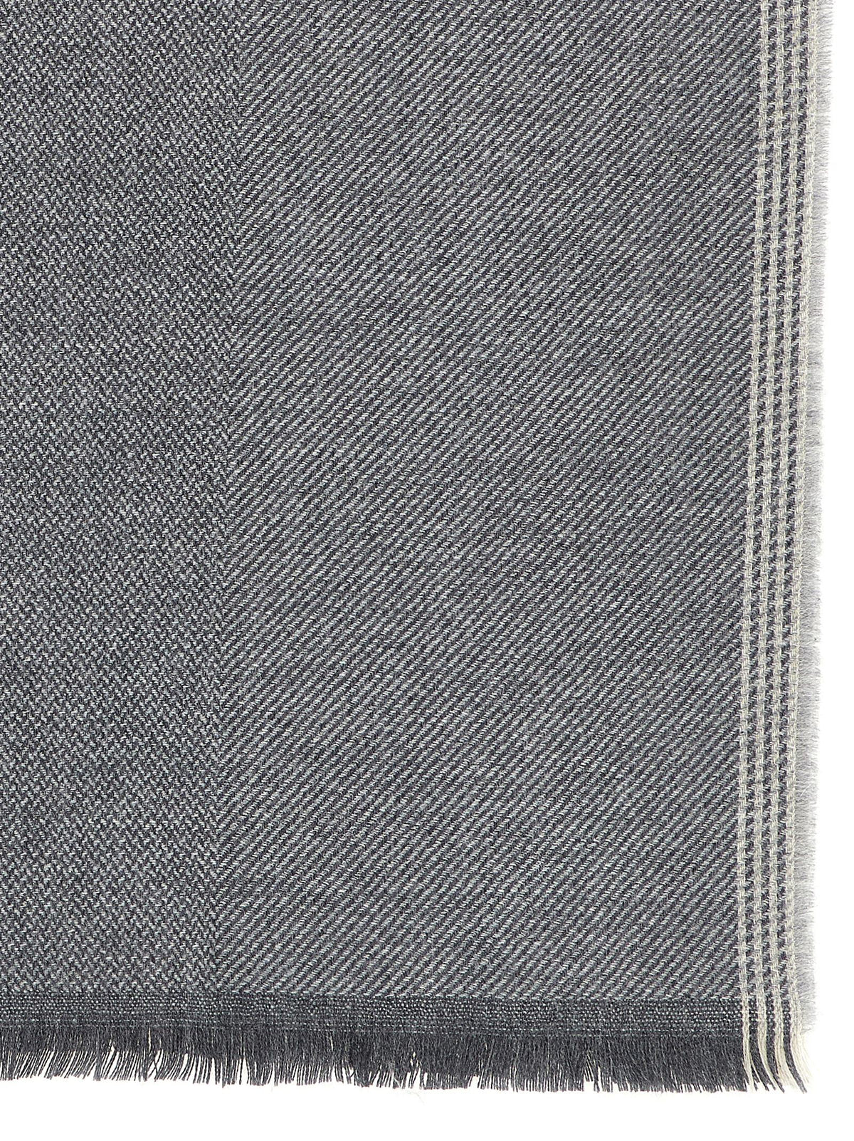 Brunello Cucinelli Gray Wool Scarf