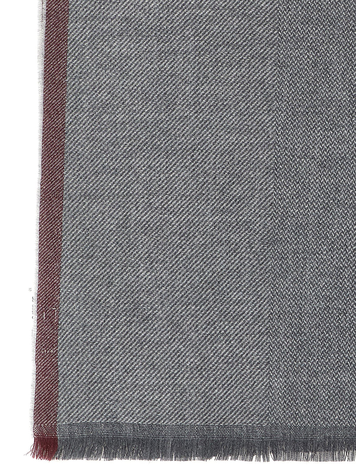 Brunello Cucinelli Gray Wool Scarf