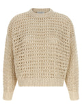 Brunello Cucinelli Beige Elastane Cardigan