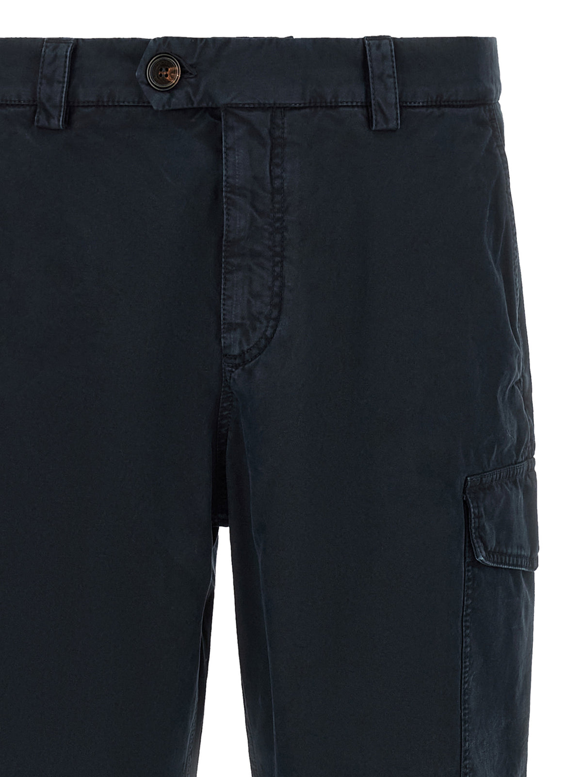 Brunello Cucinelli Blue Cotton Cargo Pants