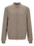 Brunello Cucinelli Gray Cashmere Bomber