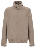 Brunello Cucinelli Beige Virgin Wool Bomber
