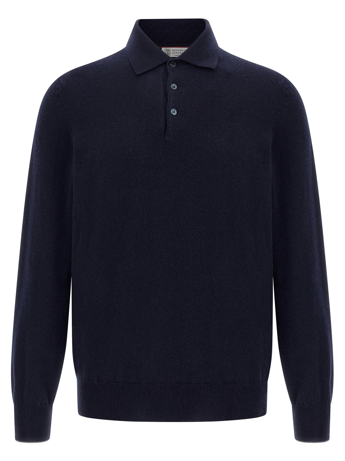 Brunello Cucinelli Blue Cashmere Polo Shirt