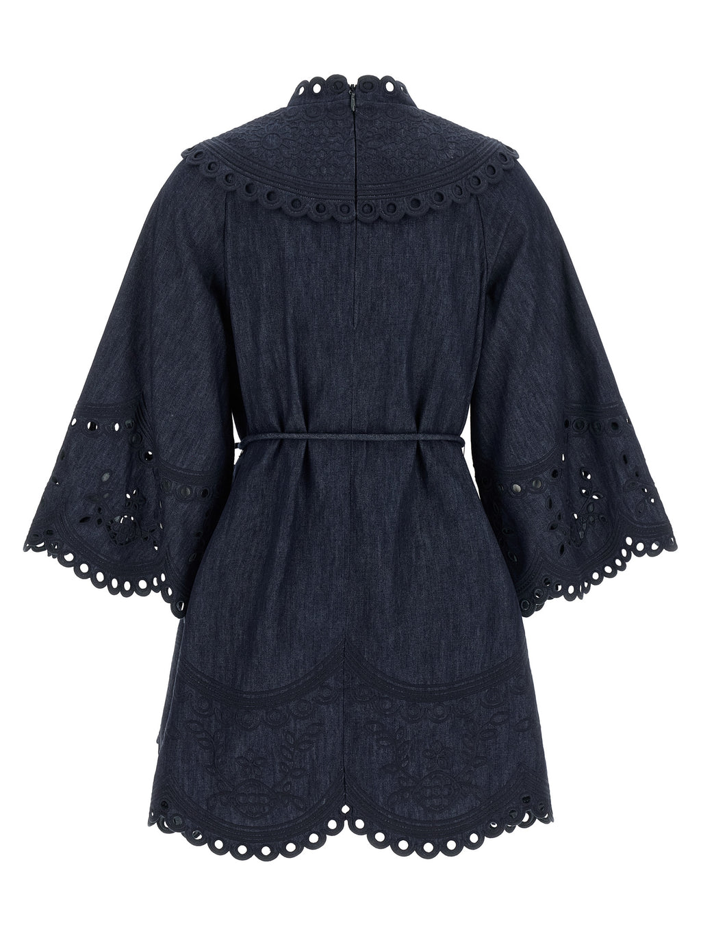 Zimmermann Blue Cotton Short Dress