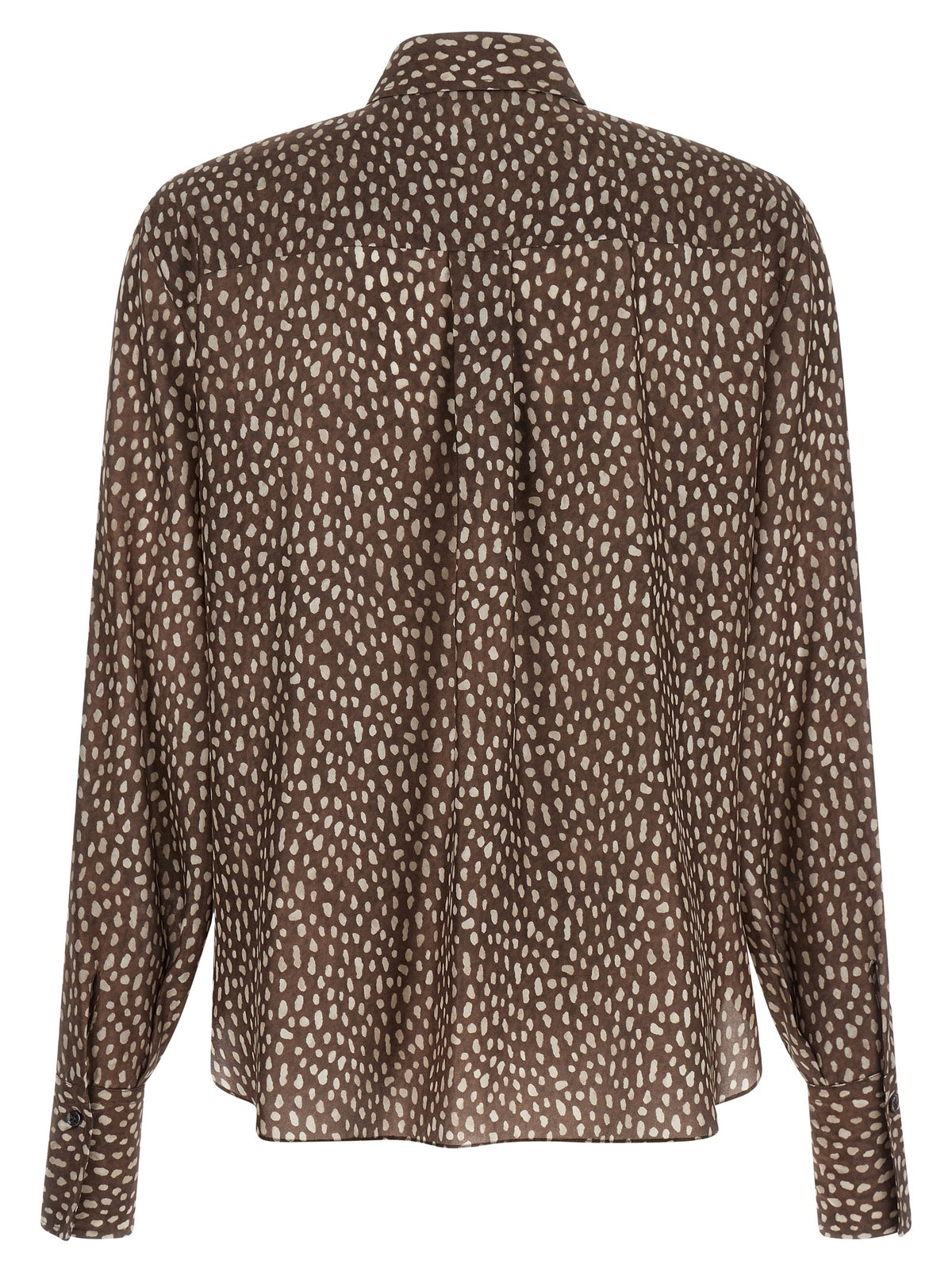 Brunello Cucinelli Brown Silk Blouse