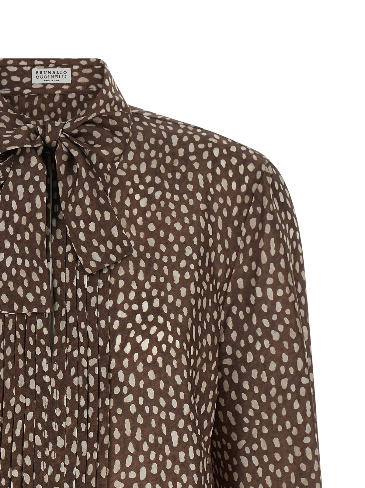 Brunello Cucinelli Brown Silk Blouse