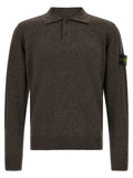 Stone Island Brown Virgin Wool Polo Shirt