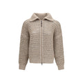 Brunello Cucinelli Gray Wool Oves Aries Cardigan
