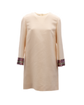Valentino Garavani Women Cream Dress With Multi-Colored Sequin Cuffs
