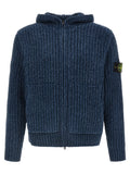 Stone Island Blue Cotton Cardigan