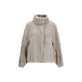 Brunello Cucinelli Gray Lamb Ovis Aries Full-Length Jacket
