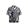 Versace Black Silk Pattern Shirt