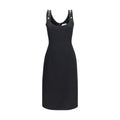 Versace Black Wool Oves Aries Cocktail Dress
