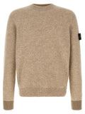 Stone Island Beige Wool Cardigan