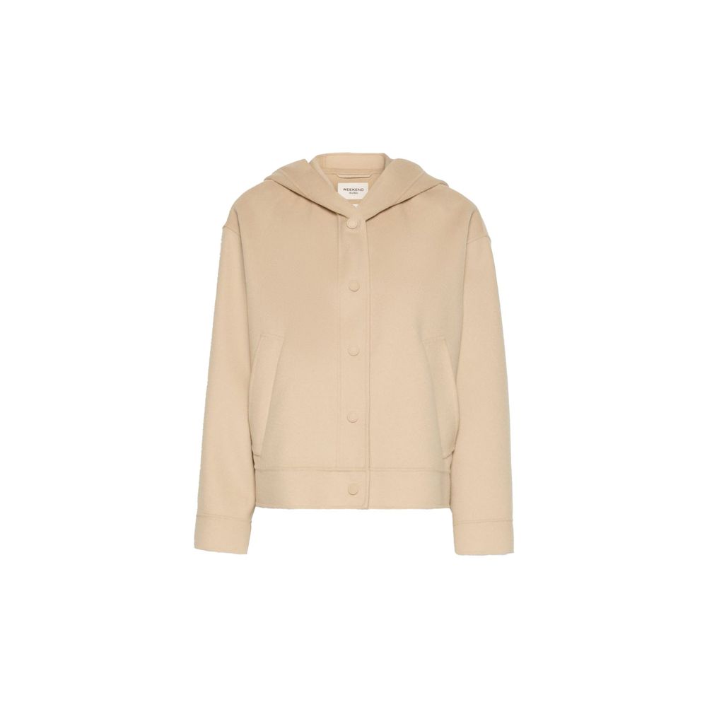 Max Mara Beige Polyamide Full-Length Jacket