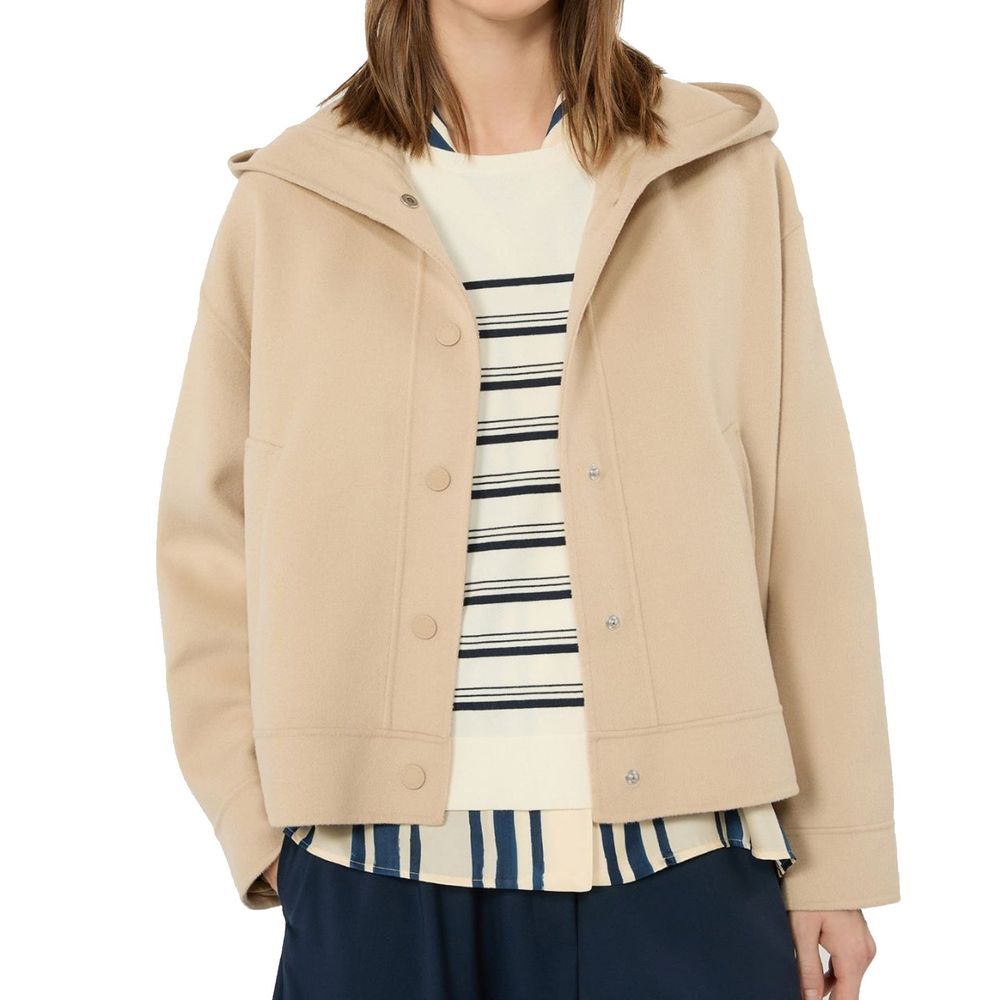 Max Mara Beige Polyamide Full-Length Jacket