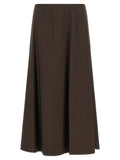 Brunello Cucinelli Brown Virgin Wool Midi Skirt