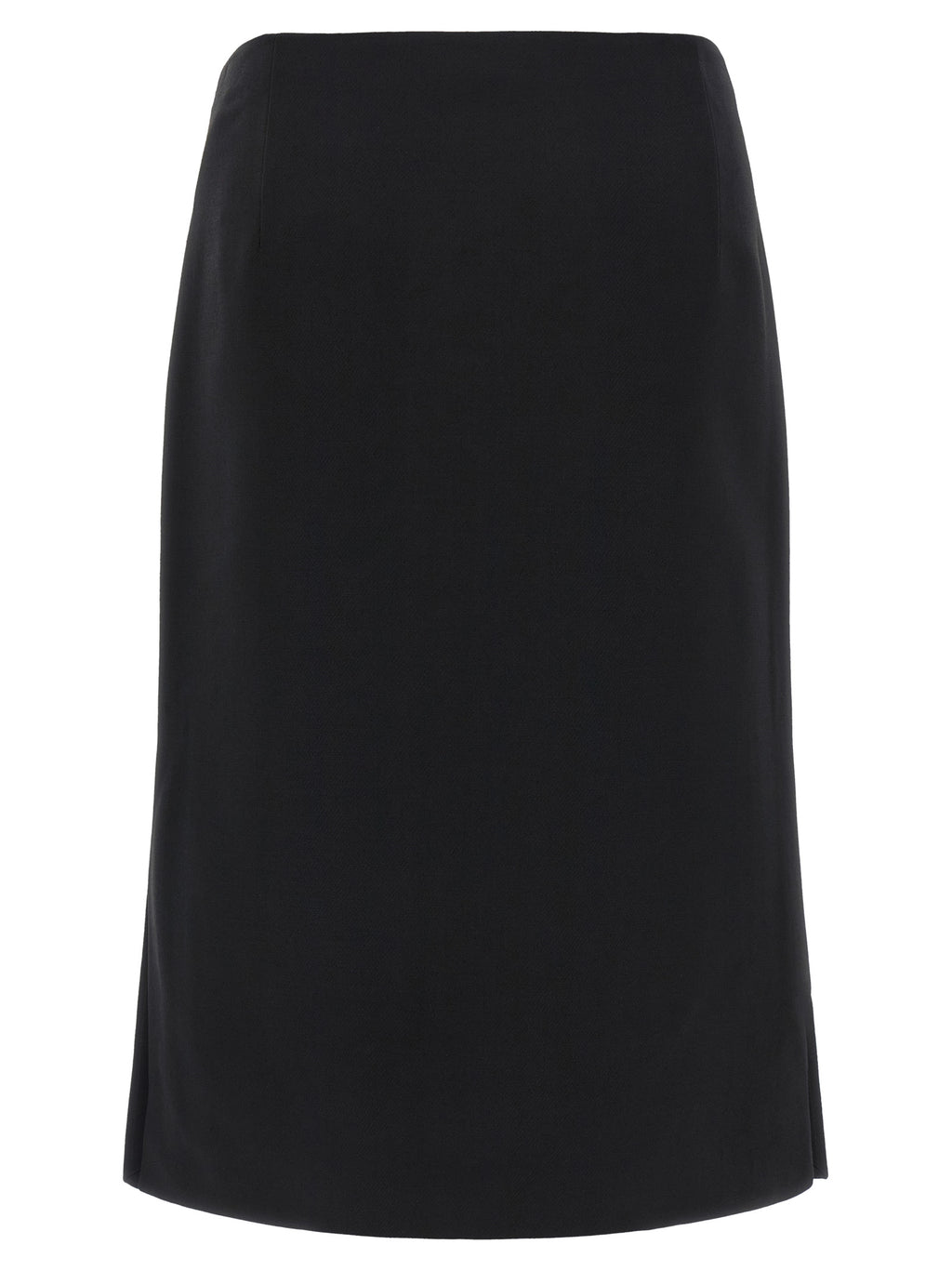 Fendi Black Wool Midi Skirt