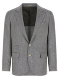 Brunello Cucinelli Gray Wool Blazer
