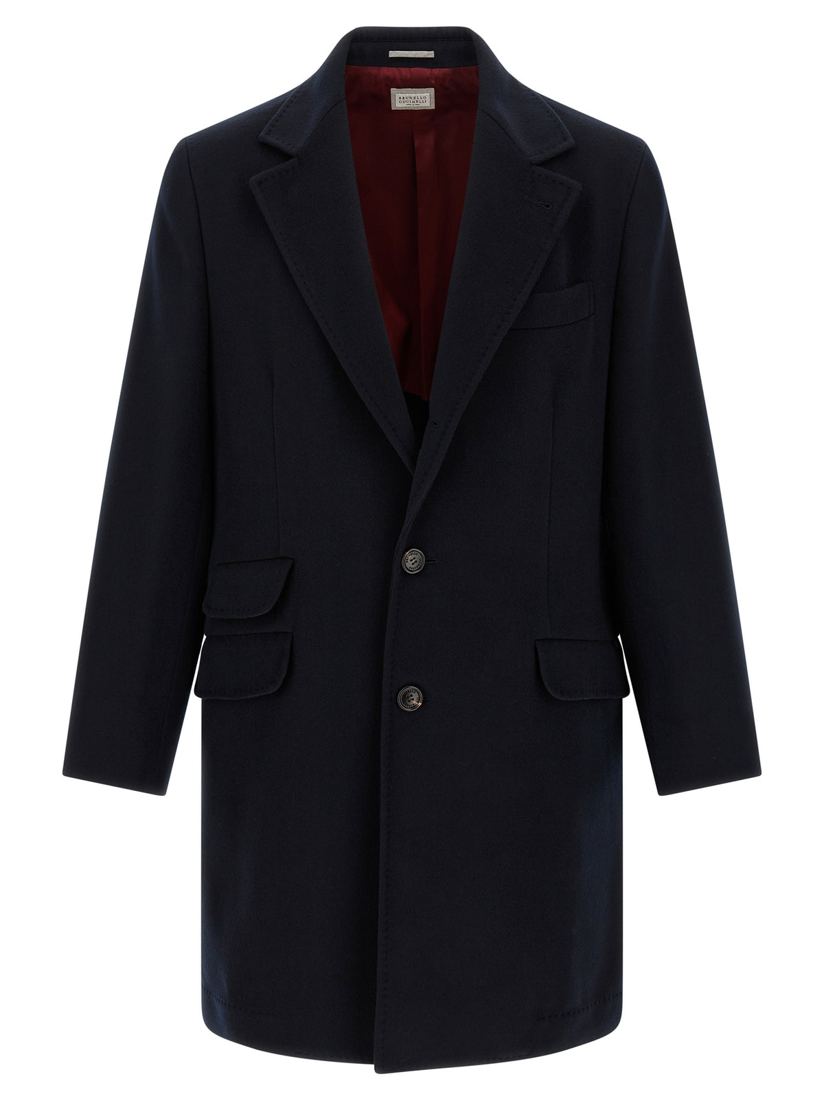 Brunello Cucinelli Blue Virgin Wool Coat